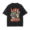 Cute Puppy Stone Wash Graphic Tee-INNBLAC