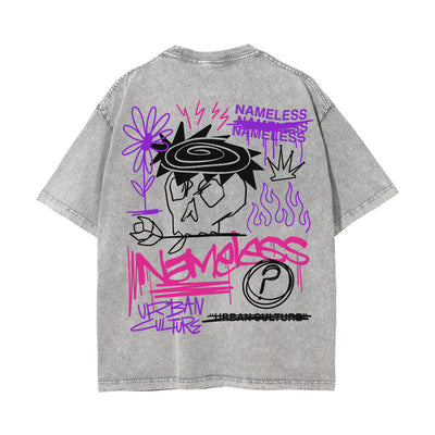 Nameless Graffiti Streetwear Graphic Tee-INNBLAC