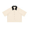Vintage Washed Colorblock Relaxed Fit Polo T-Shirt