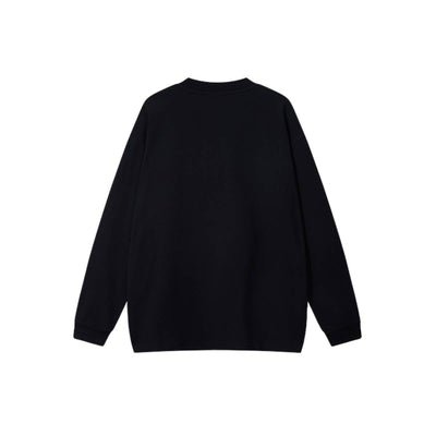 Premium Solid Crew Neck Cotton Long-Sleeve T-Shirt