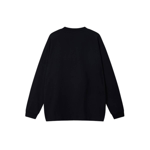 Premium Solid Crew Neck Cotton Long-Sleeve T-Shirt