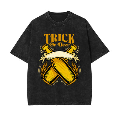 Trick Or Beer Graphic T Shirt-INNBLAC