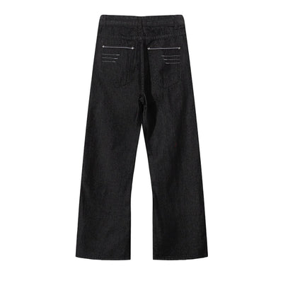 Minimalist Wide Leg Black Jeans