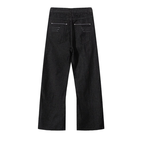 Minimalist Wide Leg Black Jeans