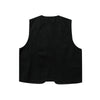 Relaxed Washed Zip-Up Denim Vest