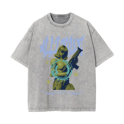 Alluring Gir y2k Streetwear Graphic Tee-INNBLAC
