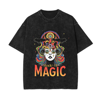 Made Of Magic Graphic Washed Tee-INNBLAC