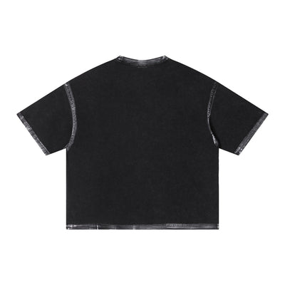 Retro Wasteland Paint-Splatter Distressed T-Shirt