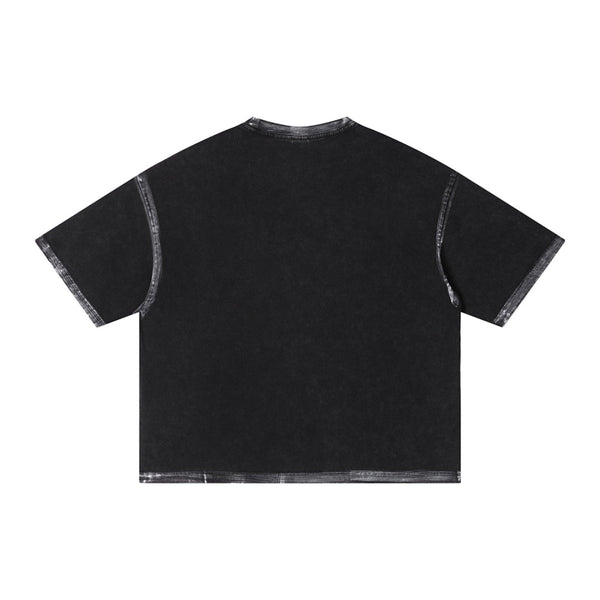 Retro Wasteland Paint-Splatter Distressed T-Shirt