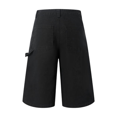 Vintage Washed Distressed Utility Bermuda Shorts