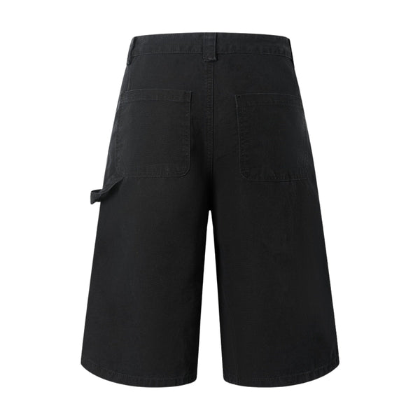 Vintage Washed Distressed Utility Bermuda Shorts