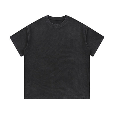 340G Vintage Wash Waffle Knit Relaxed Fit T-Shirt