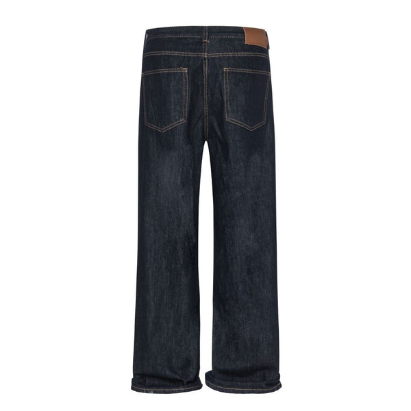 Vintage Washed Relaxed Straight-Leg Jeans