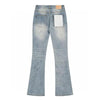 Distressed Stretch Flared Denim Jeans