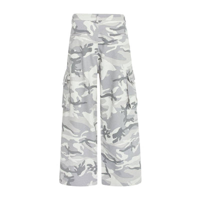 Camouflage Patchwork Multi Pocket Relaxed Cargo Pants