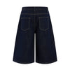 Vintage Loose Straight-Leg Denim Bermuda Shorts