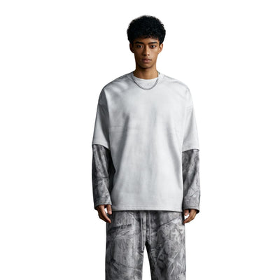 Branch Camo Sleeve Spray-Dyed Fleece Sweatshirt