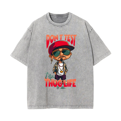 Streetwear Stone Wash Graphic Tee-INNBLAC