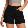 High?Rise 3?Inch Hot Pants Comfort Knit 4?Way Stretch Women's Denim Shorts