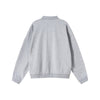 Relaxed Fit Solid Color Polo Neck Sweatshirt