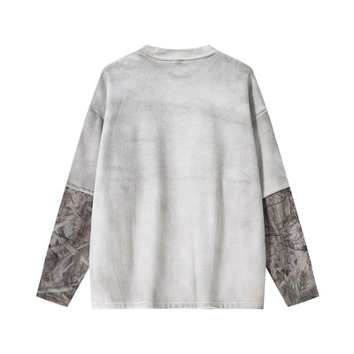 Branch Camo Sleeve Spray-Dyed Fleece Sweatshirt