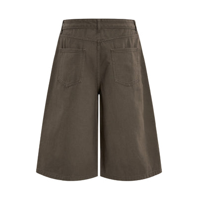 Retro Washed Baggy Straight-Leg Bermuda Shorts
