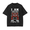 I Am A Truck Driver Stone Wash Graphic Tee-INNBLAC