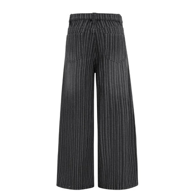 Striped Relaxed Fit Unisex Old Money Casual Trousers