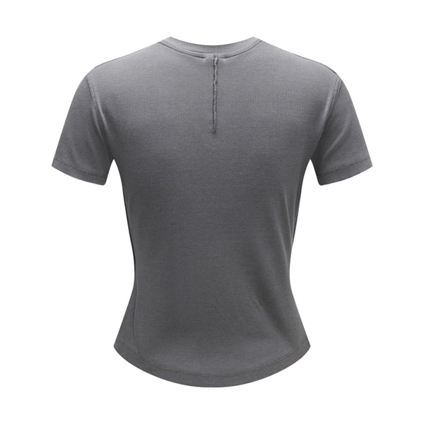 Women’s Retro Wash Fitted Stand Collar Tee
