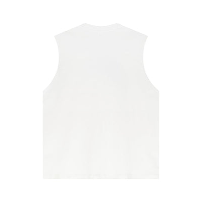 Panelled Back Seam Sleeveless T-Shirt