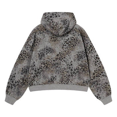 Heavyweight Leopard Camo Zip Hoodie