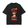 Streetwear Stone Wash Graphic Tee-INNBLAC