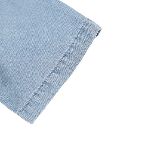Washed Cotton Button Collar Tee 310G