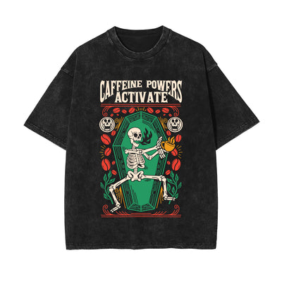Caffeine Powers Activate Graphic Tee-INNBLAC