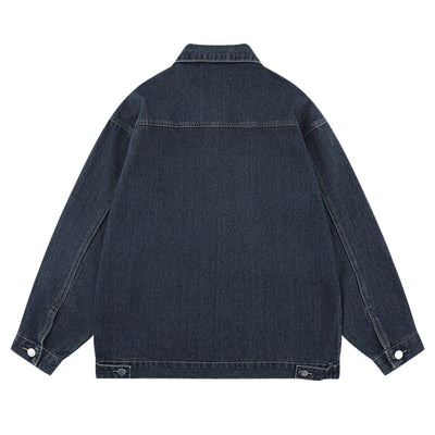 Multi-pocket Vintage Loose Washed Work Denim Jacket
