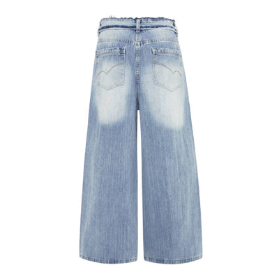 Vintage Washed Distressed Baggy Denim Jeans
