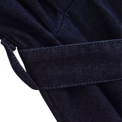 Halter Neck Denim Belted Dress