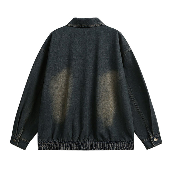 Unisex Retro Washed Vintage Denim Jacket