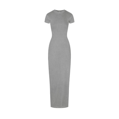 Vintage Wash Ribbed Tee Maxi Dress