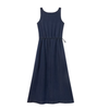 Floral Print Denim Spaghetti-Strap Dress