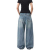 Retro Light Wash Oversized Straight Leg Denim Jeans