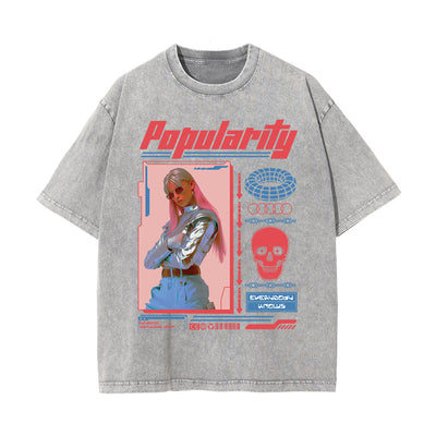 Popularity Y2k Streetwear Graphic Tee-INNBLAC