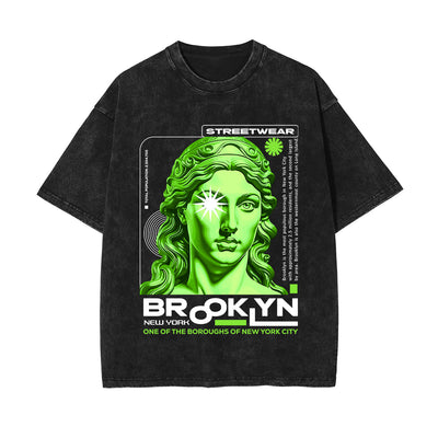 Brooklyn Urban Streetwear Statue Graphic Tee-INNBLAC