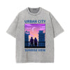 Urban City Sunrise View Graphic Tee-INNBLAC