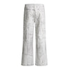 Graffiti Spray Washed Baggy Flared Denim Pants