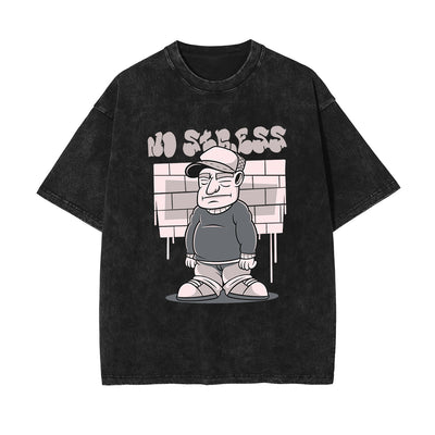 No Stress Street Culture Graphic Tee-INNBLAC