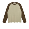 Relaxed Contrasting Colors Raglan Long Sleeve Top 8.1oz