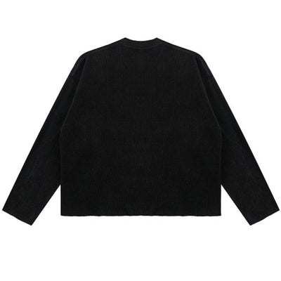Heavyweight Washed Waffle Cotton Long Sleeve Tee 340G