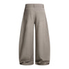 Double-Pleat Baggy Wide-Leg Trousers