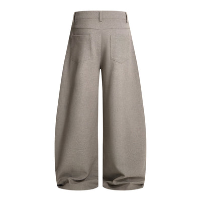 Double-Pleat Baggy Wide-Leg Trousers